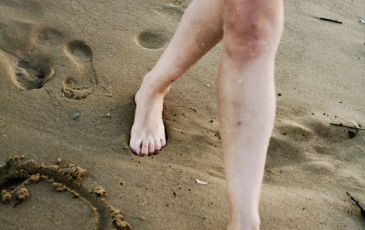 Feet in the sand